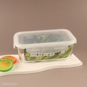 Hot Selling 830mL Rectangular Glass Food Storage Container Meal Prep Container