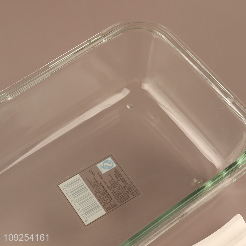 Hot Selling 830mL Rectangular Glass Food Storage Container Meal Prep Container