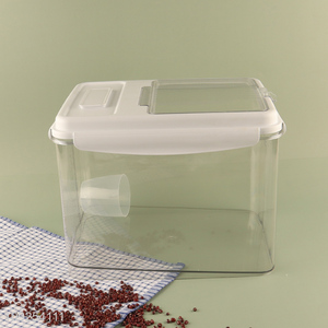 Factory Price 15kg Plastic Rice Flour Storage Container with Measuring Cup