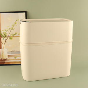 High Quality 15L Plastic Waste Bin Trash Can Garbage Container for Bathroom