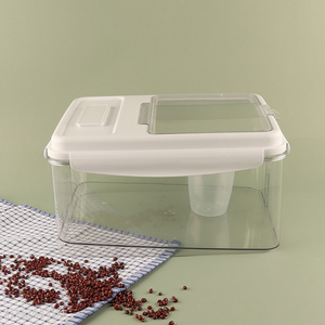 New Product 10kg Airtight Plastic Rice Storage Container with Measuring Cup