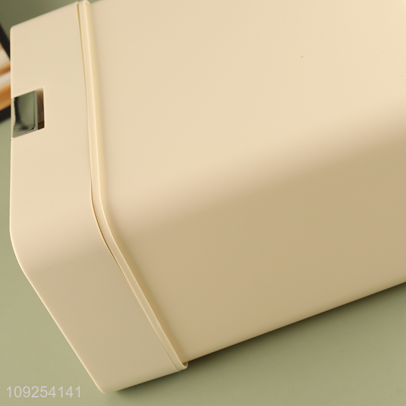 Online Wholesale Square Plastic Waste Bin Trash Can for Kitchen Bathroom