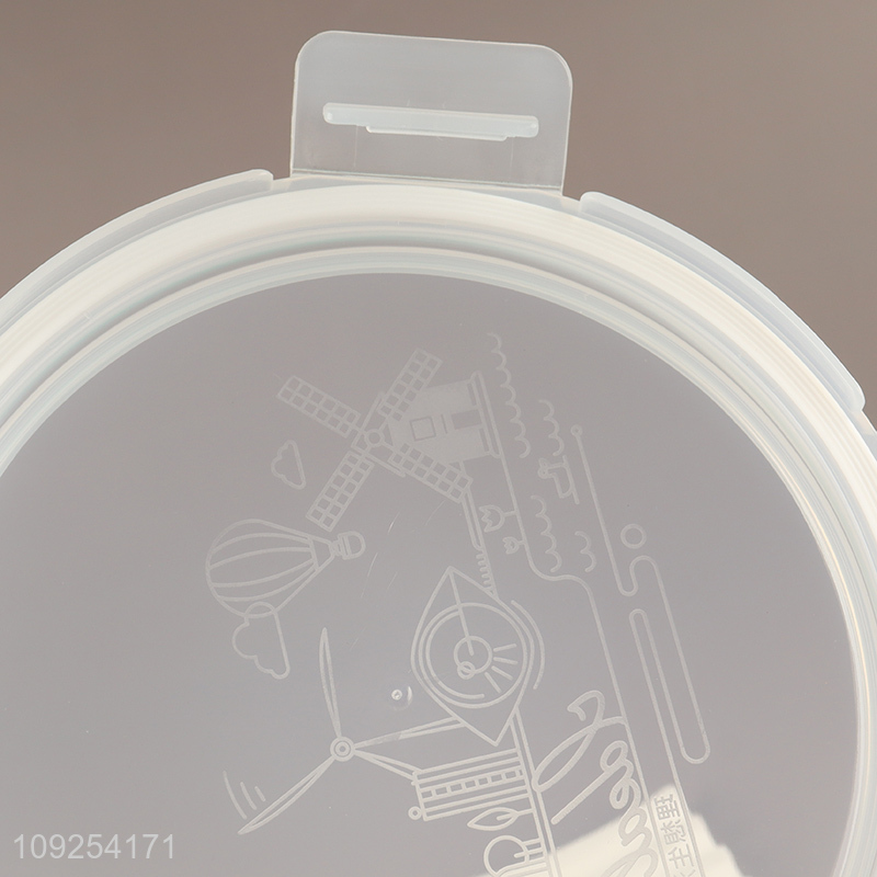 Wholesale 830mL Round Glass Food Storage Container Airtight Meal Prep Container