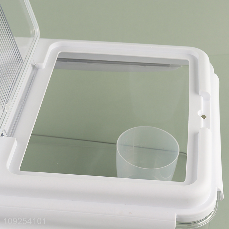 New Product 10kg Airtight Plastic Rice Storage Container with Measuring Cup