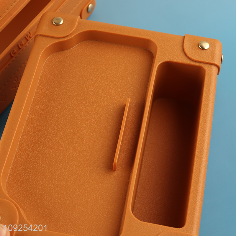 New Arrival Luxury Plastic Tissue Box with Phone Holder for Destop Decoration