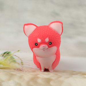 Good selling soft non-toxic dog shape squeeze toys stress relief toys