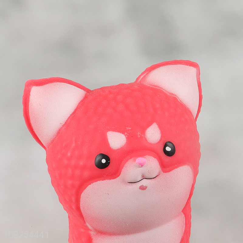 Good selling soft non-toxic dog shape squeeze toys stress relief toys