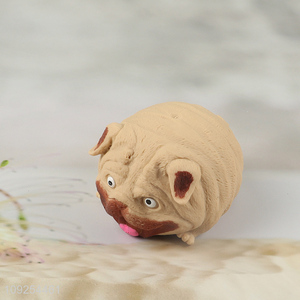 Yiwu market dog shape tpr non-toxic squeeze toys stress relief toys