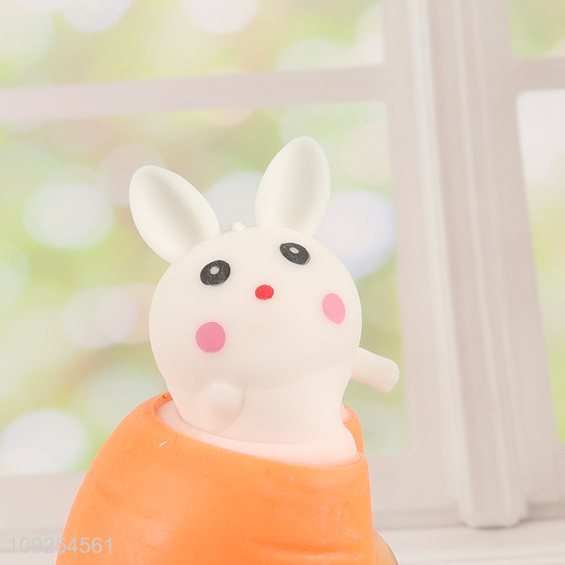 New product carrot rabbit tpr squeeze toys stress relief toys for sale