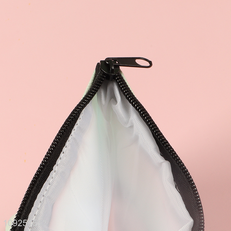 Hot selling cartoon panda school students stationery pencil bag with zipper