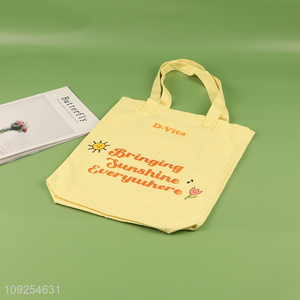 Hot products yellow eco-friendly shopping bag handbag tote bag for sale