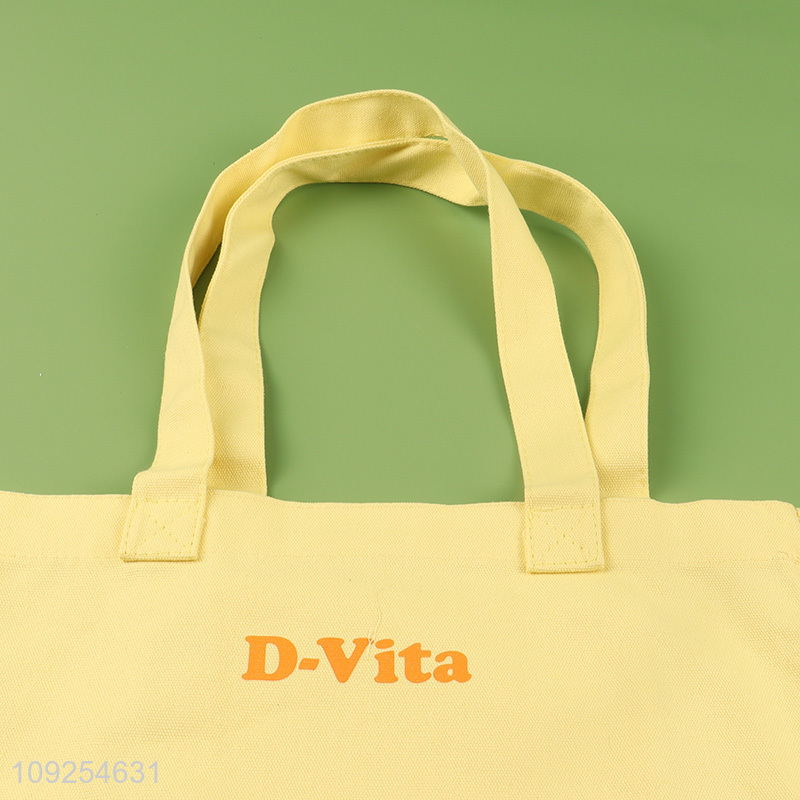 Hot products yellow eco-friendly shopping bag handbag tote bag for sale