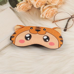 Factory price cartoon tiger polyester sleeping eye mask eye cover for sale