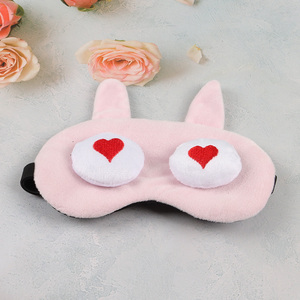 Best selling cartoon rabbit polyester sleeping eye mask eye cover wholesale