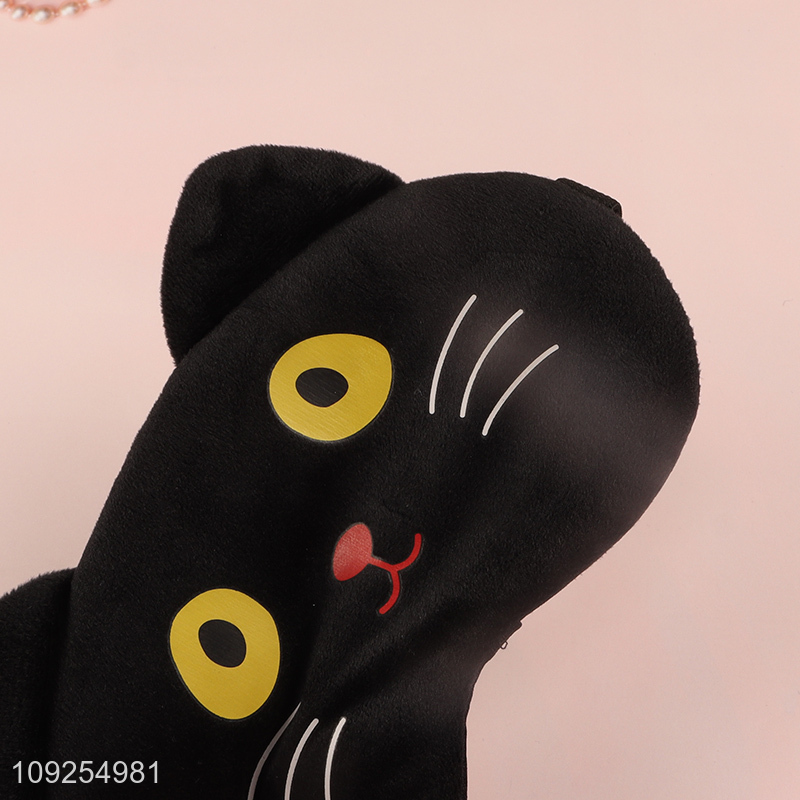 Good selling black cat polyester sleeping eye mask eye cover wholesale