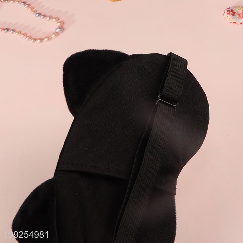 Good selling black cat polyester sleeping eye mask eye cover wholesale