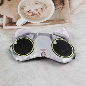Good sale cartoon cat portable travel sleeping eye mask eye cover wholesale