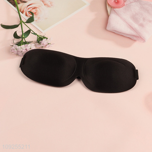Hot products black polyester sleeping eye mask eye cover for sale