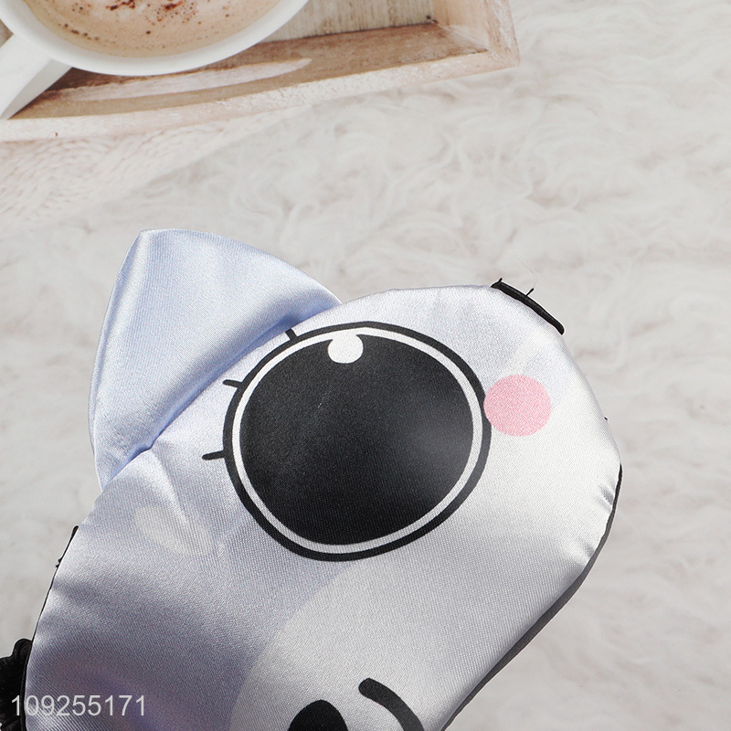 Hot items cartoon cat polyester sleeping eye mask eye cover for sale