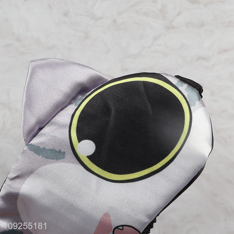 Good sale cartoon cat portable travel sleeping eye mask eye cover wholesale