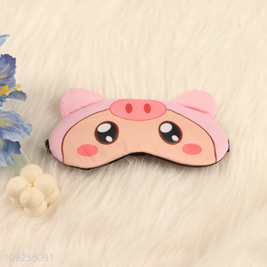 Hot selling cartoon pig polyester sleeping eye mask eye cover wholesale