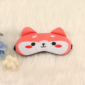 Good quality cartoon fox polyester sleeping eye mask eye cover for sale
