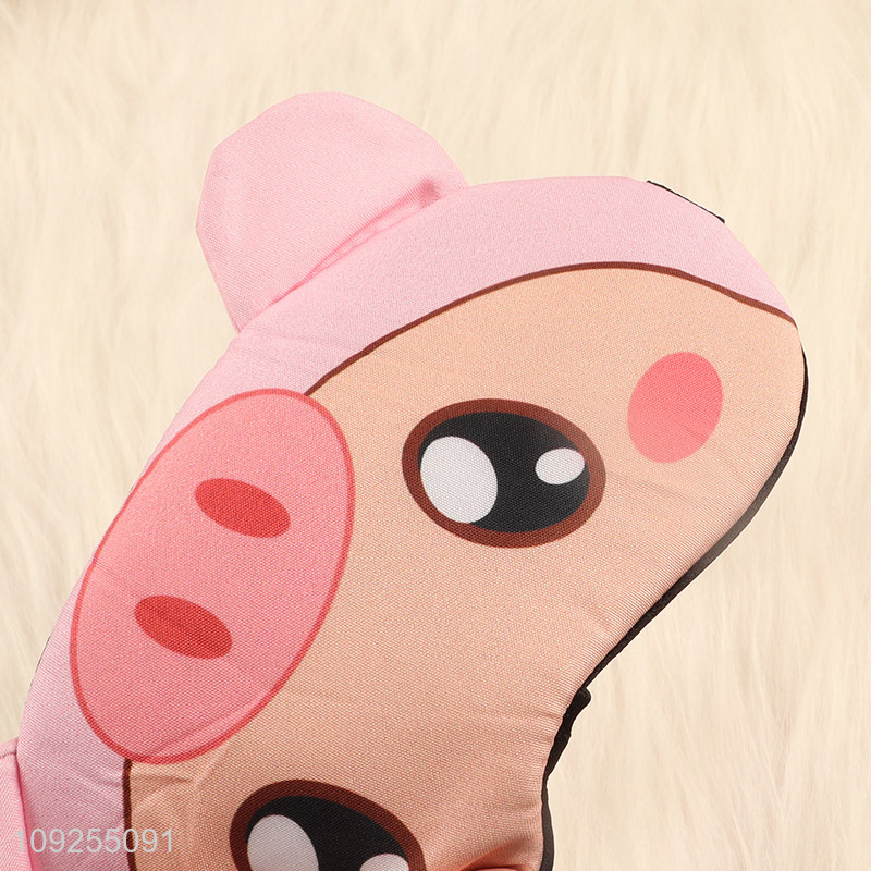 Hot selling cartoon pig polyester sleeping eye mask eye cover wholesale