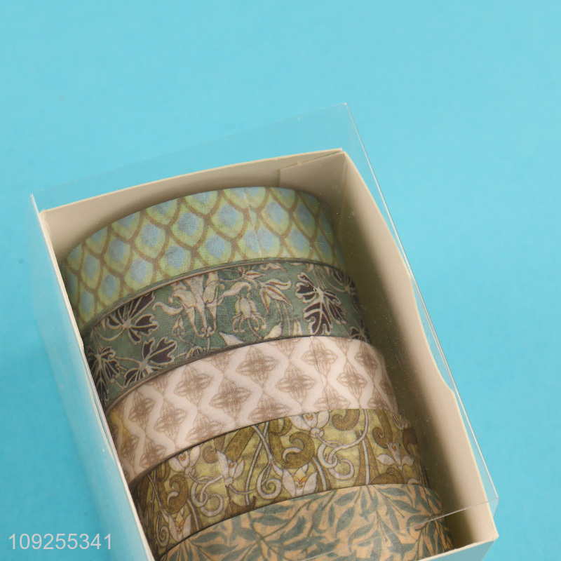 China Imports 5 Rolls Washi Tape Set Decorative Washi Tapes for Gift Wrapping Card Making
