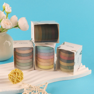 New Arrival 7 Rolls Solid Color Washi Tape Set Masking Tapes Set for DIY Arts Crafts