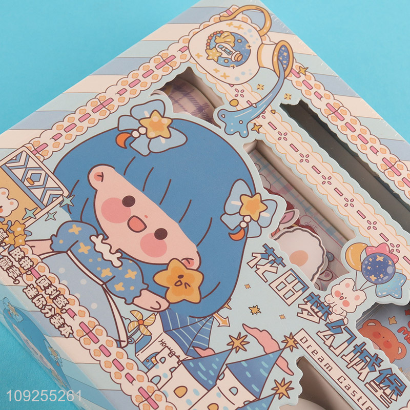 Wholesale Washi Tape Set with Gel Pen, Cartoon Stickers, Post-It Notes, etc.