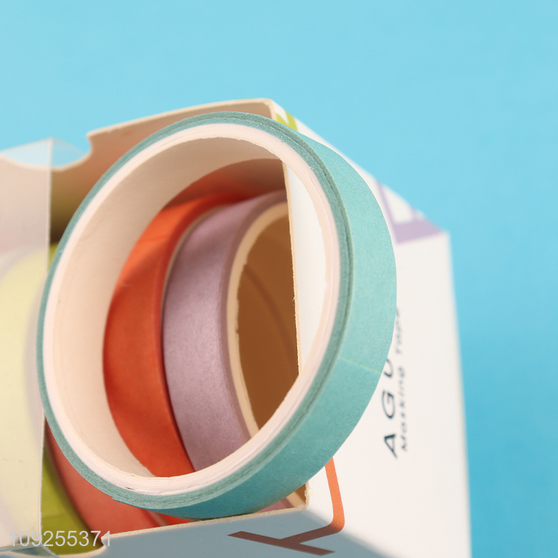 New Arrival 7 Rolls Solid Color Washi Tape Set Masking Tapes Set for DIY Arts Crafts