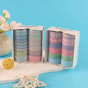 New Product 12 Rolls Plaid Washi <em>Tape</em> Set Decorative Washi Tapes Set for Scrapbook Journals