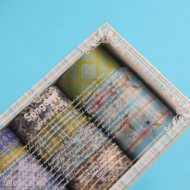 Good Quality 10 Rolls Washi Tape Set Decorative Adhesive Tapes Set for Gift Wrapping