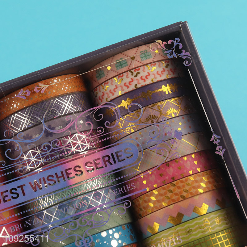 New Product 36 Rolls Washi Tape Set Foil Washi Tapes Decorative Tapes for Gift Wrapping
