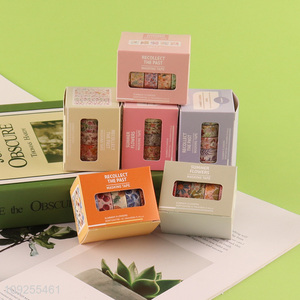 New Arrival 5 Rolls Floral Washi Tape Set Flowers Washi Tapes Decorative Masking Tapes