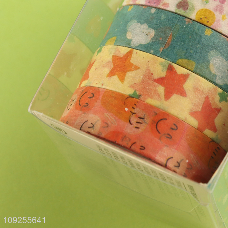 New Arrival 5 Rolls Kawaii Washi Tape Set Decorative Washi Tapes for Scrapbook Journals