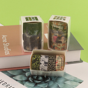 Hot Selling 4 Rolls Washi Tape Set Decorative Washi Tapes Set for Scrapbook Journals