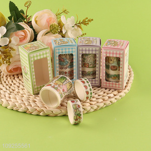 Good Quality 3 Rolls Cartoon Washi Tape Set Cute Washi Tapes Set for Scrapbook Journals