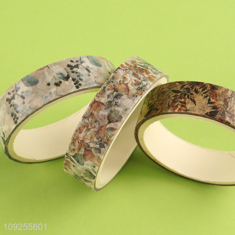 Factory Price 5 Rolls Autumn Washi Tape Set Decorative Masking Tapes for DIY Journaling