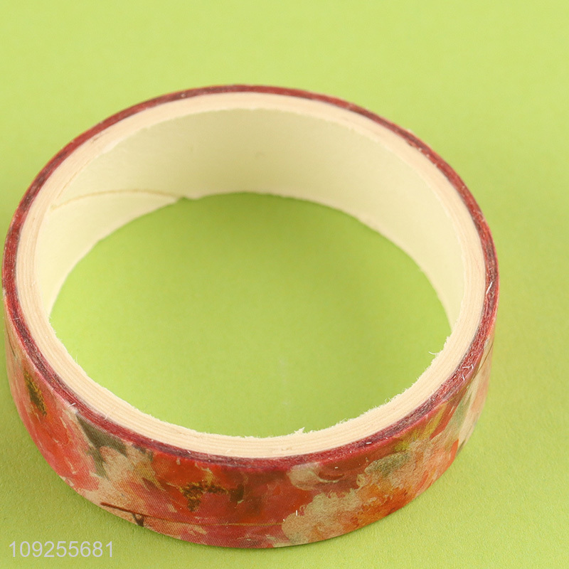 New Product 5 Rolls Spring Flowers Washi Tape Set Floral Masking Tapes Set for Arts