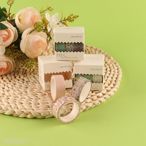 Hot Selling 3 Rolls Washi Tape Set Decorative Tapes for DIY Journaling & Scrapbooking