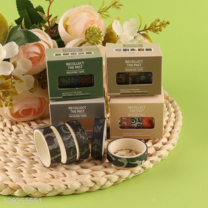 New Arrival 5 Rolls Washi Tape Set Decorative Masking Tapes Set for DIY Arts & Crafts
