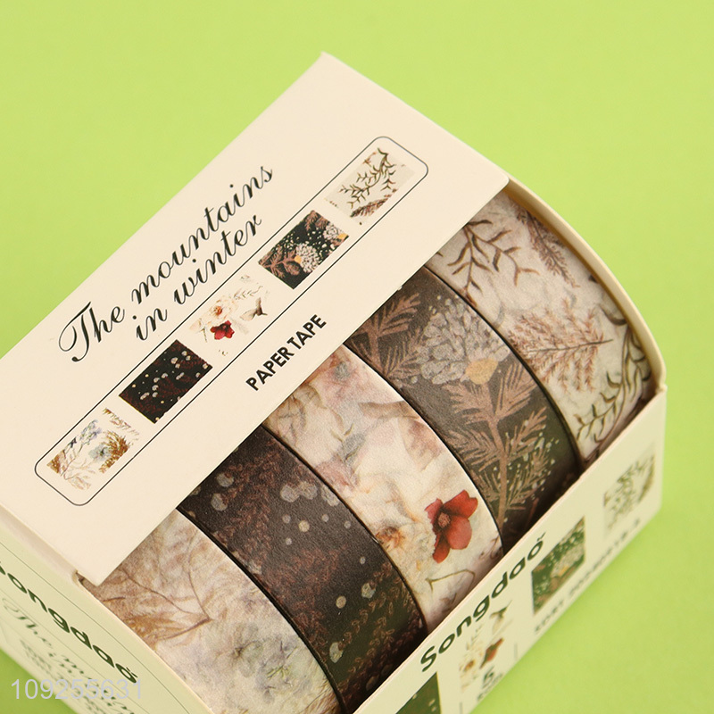 Online Wholesale 5 Rolls Winter Washi Tape Set for DIY Crafts, Journaling & Scrapbooking