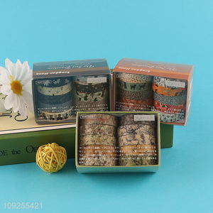 Factory Price 10 Rolls Washi Tape Set Decorative Washi Tapes for Gift Wrapping Card Making