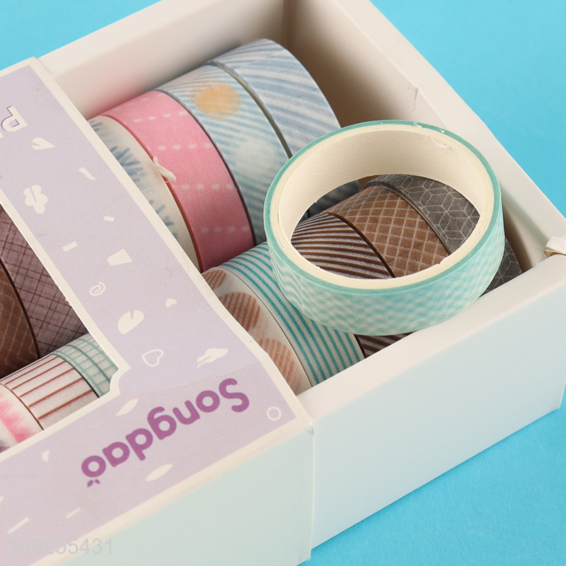 China Imports 20 Rolls Washi Tape Set Decorative Masking Tapes Set for DIY Scrapbooking