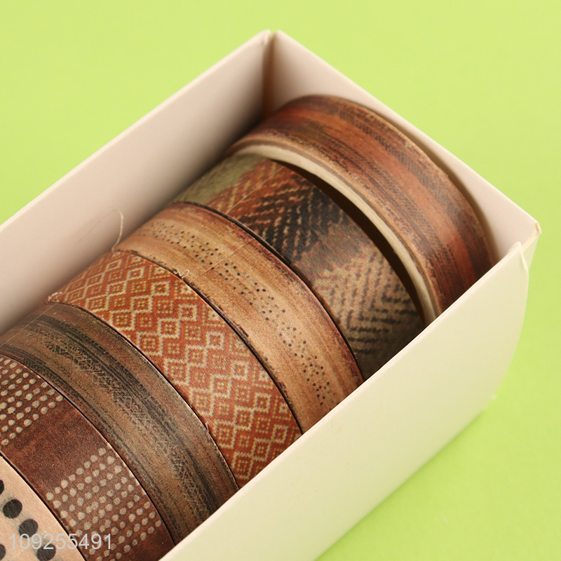 High Quality 10 Rolls Washi Tape Set Decorative Tapes for DIY Journaling & Scrapbooking