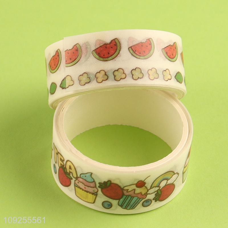 Good Quality 3 Rolls Cartoon Washi Tape Set Cute Washi Tapes Set for Scrapbook Journals