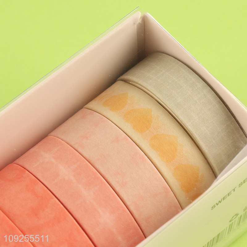 Factory Price 6 Rolls Washi Tape Set Decorative Masking Tapes Set for DIY Scrapbooking