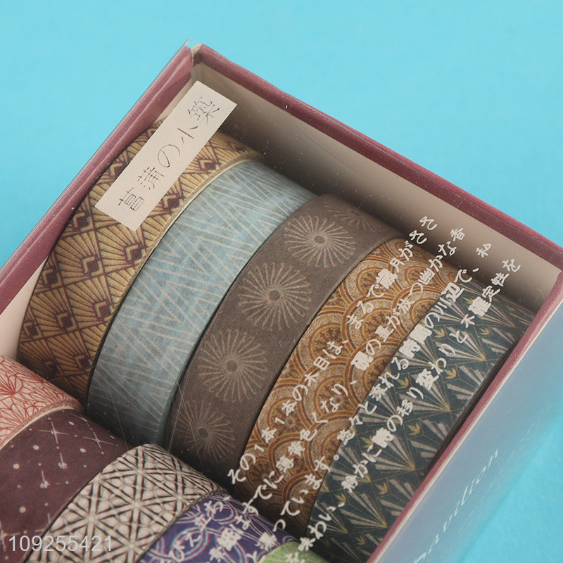 Factory Price 10 Rolls Washi Tape Set Decorative Washi Tapes for Gift Wrapping Card Making