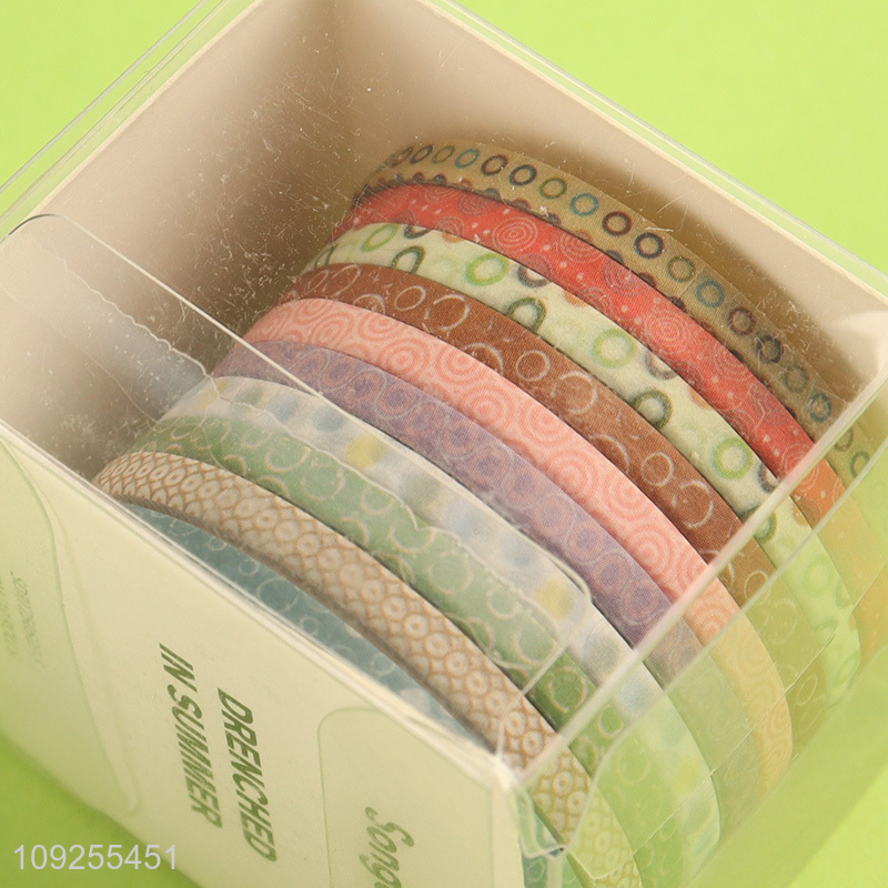Online Wholesale 10 Rolls Thin Washi Tape Set Adhesive Masking Tapes Set for DIY Arts Crafts
